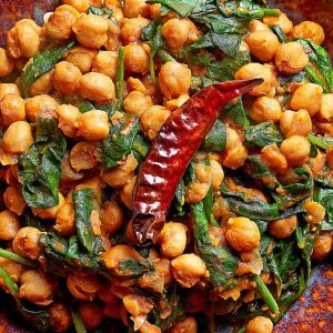 chana saag (chickpeas, spinach) new