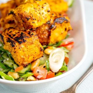 salmon tikka🐟🧅(one piece)